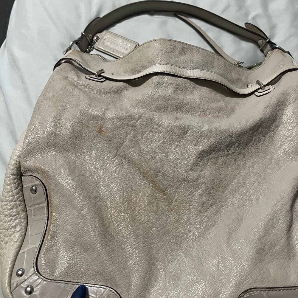 Coach Cream Leather And Python Bag - image 3